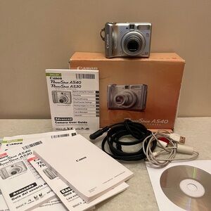 Canon PowerShot A540 digital camera, 6.0 mega pixels, 4x optical zoom